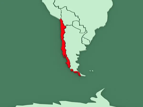 Mapa de mundos. Chile . — Foto de Stock