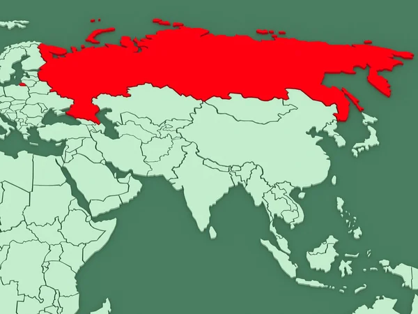 Dünya Haritası. Rusya. — Stok fotoğraf