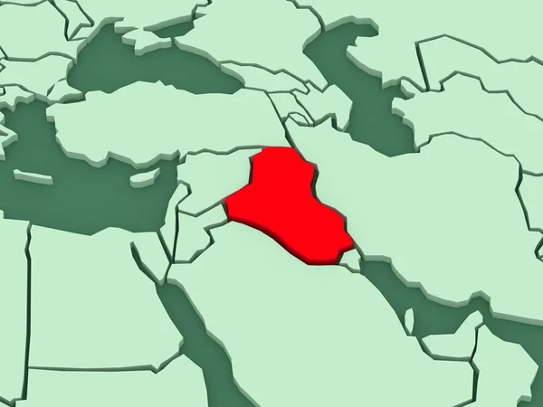 Mapa dos mundos. Iraque . — Fotografia de Stock