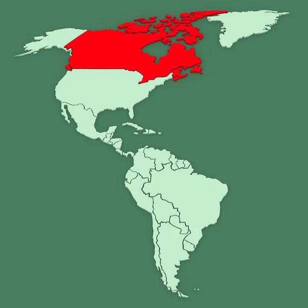 Karta över världar. Kanada. — Stockfoto