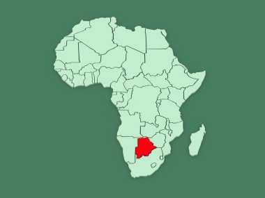 Dünya Haritası. Botsvana.