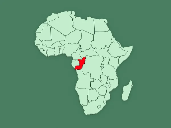 세계의 지도입니다. 콩고 공화국. — 스톡 사진
