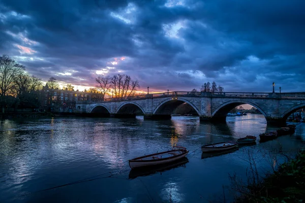 Richmond Bridge London Sunset — Stock Photo, Image