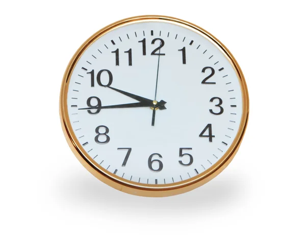 Retro wall clock over white — Stock Photo, Image