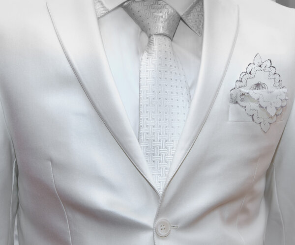 Business formal wear with tie and suit