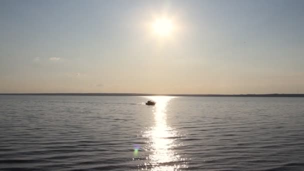 摩托游艇在河 — 图库视频影像