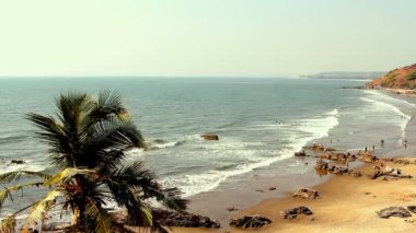 Hindistan goa vagator beach 20 Şubat 2013. Seaside panorama görünüm