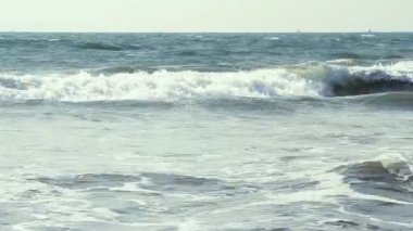 güzel mavi okyanus dalgası, goa, Hindistan