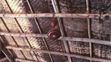Ceiling fan in a old wooden house