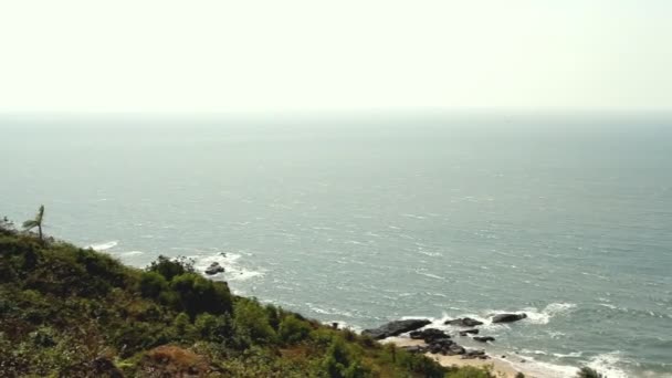 Panorama-view van goa natuur in india — Stockvideo