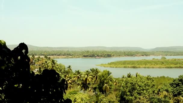 Panorama syn på goa naturen i Indien — Stockvideo