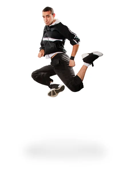 Teenager dancing breakdance in action — Stock Photo, Image