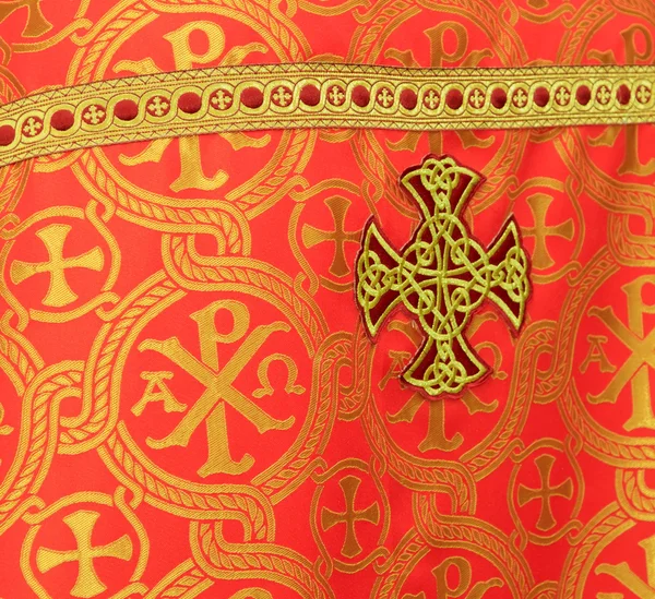 Одежда христианского священника. Деталь заднего вида . — стоковое фото
