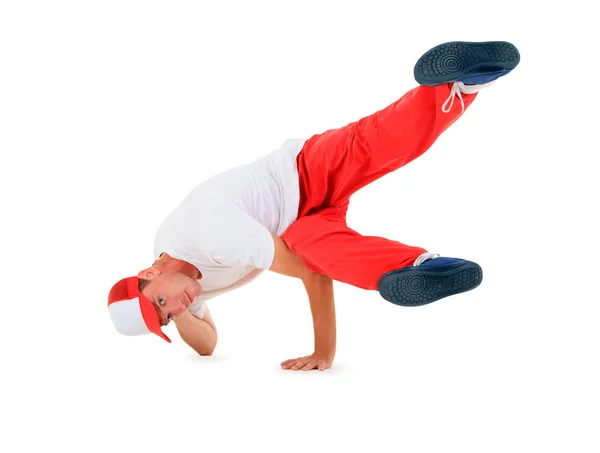 Teenager dancing breakdance in action — Stock Photo, Image