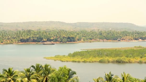 Panorama-view van goa natuur in india — Stockvideo