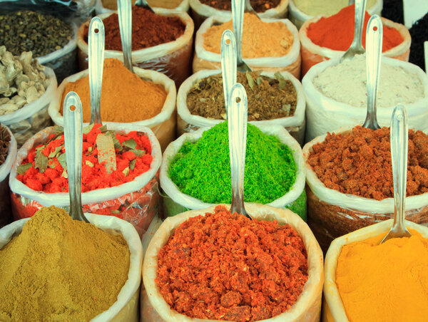 Assortment of powder spices