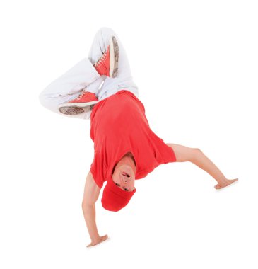 Genç breakdance eylem dans