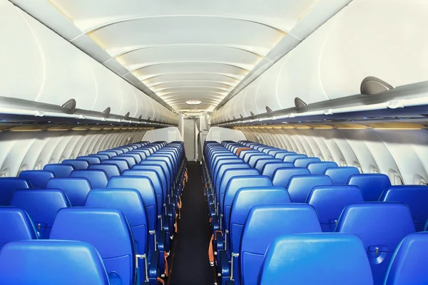 Interior moderno del avión de pasajeros — Foto de Stock