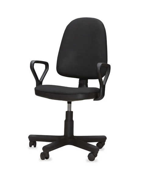 A cadeira preta do escritório. Isolados — Fotografia de Stock
