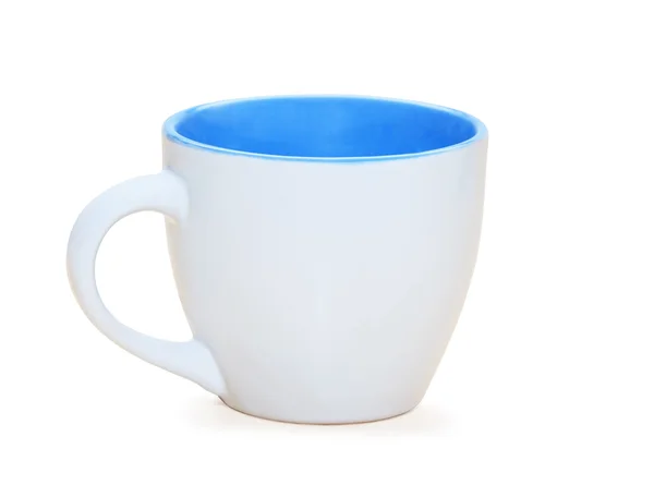 Tasse à café blanche isolée sur fond blanc — Photo