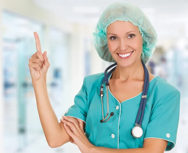 Medical doctor woman in the office Stock Picture
