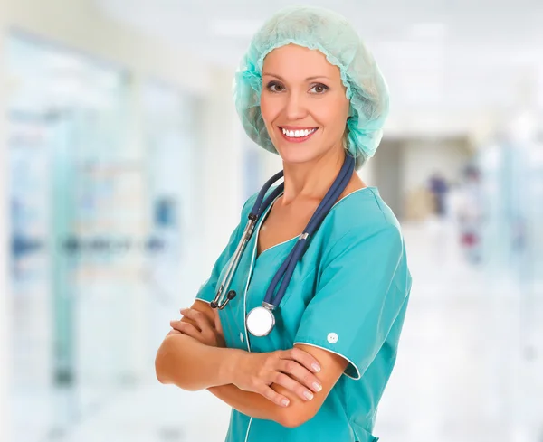 Medical doctor woman in the office Stock Image