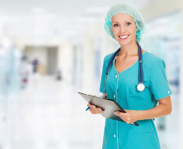 Medical doctor woman in the office Royalty Free Stock Photos