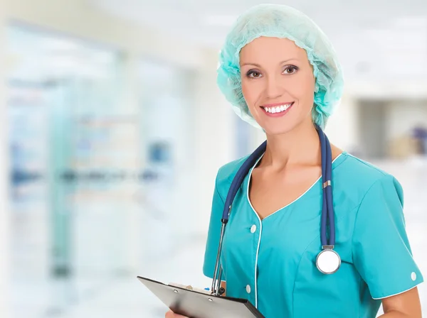 Médico mulher no hospital — Fotografia de Stock