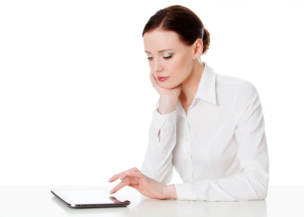 Young woman with tablet computer — Stock Photo, Image