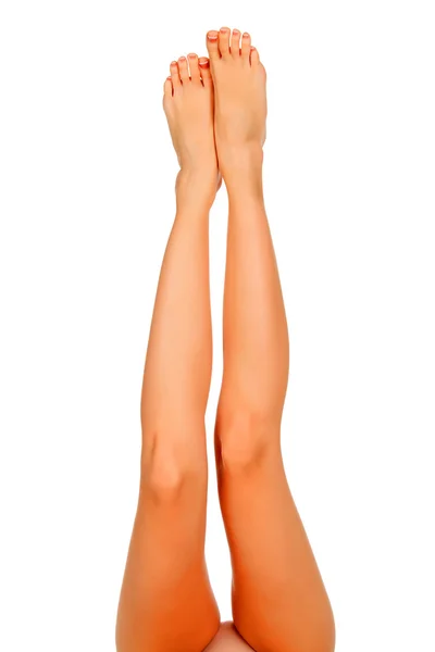 完璧な女性の脚、白い背景で隔離 — ストック写真