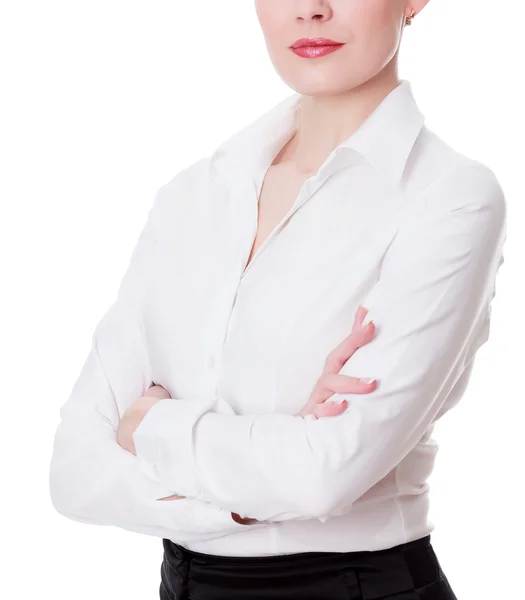 Businesswoman on white background — Stock Photo, Image