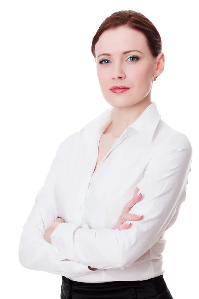 Businesswoman on white background Stock Picture