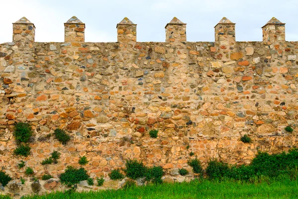 Oude muur voor de santa maria de poblet pandgang, Spanje — Stockfoto