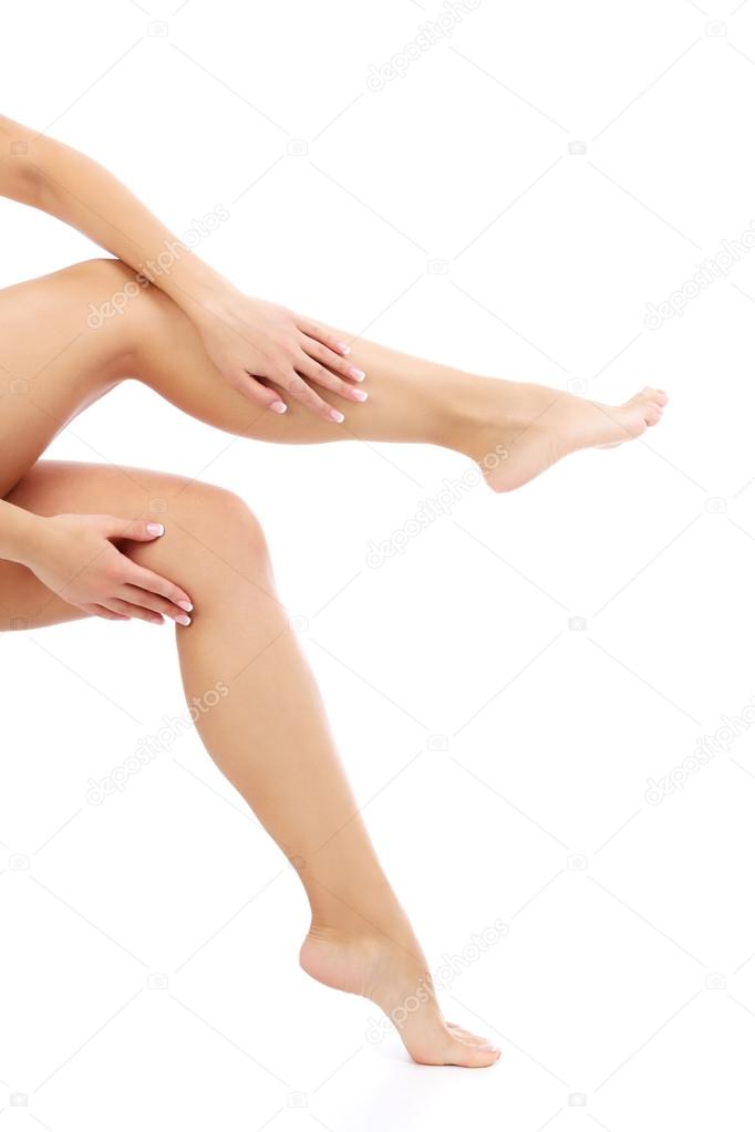 Female hands and legs