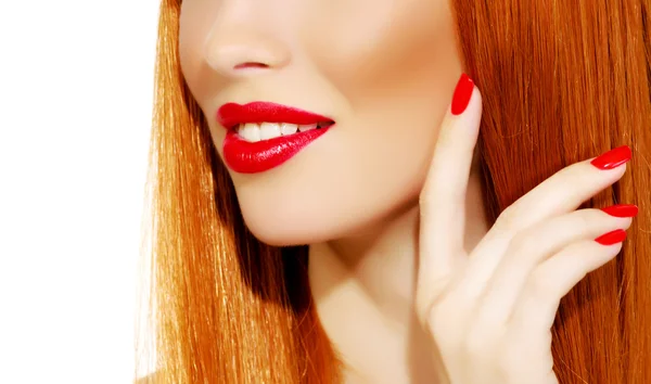 Kobieta z rudymi włosami — Zdjęcie stockowe