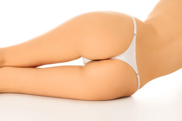 여성 엉덩이, 흰색 배경 — 스톡 사진
