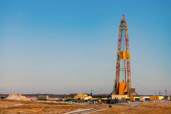 Drilling Rig Operation Construction Site — Stock Photo, Image