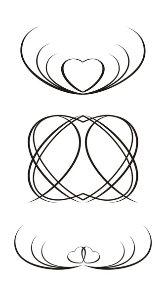 Símbolos abstratos corações —  Vetores de Stock