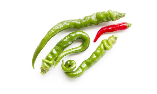 Green pepper and chili. — Stock Photo, Image