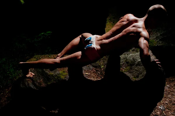 Model with stones — Stock Photo, Image