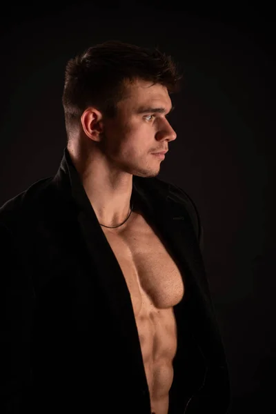 Fitness Male Model Studio — Stock Photo, Image