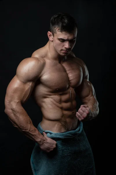 Fitness Male Model Studio — Stock Photo, Image