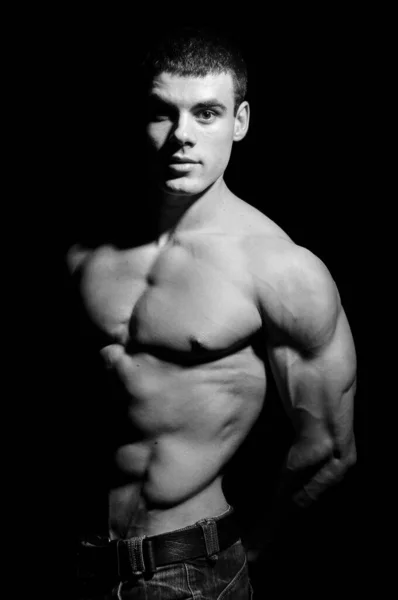 Fitness Male Model Studio — Stock Photo, Image