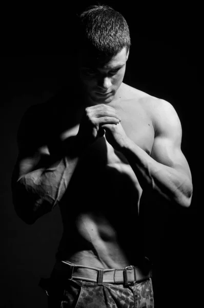 Fitness Modèle Masculin Studio — Photo