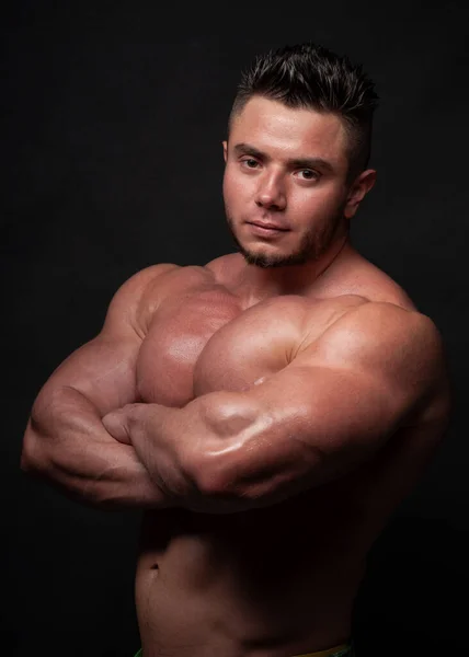 Masculino Musculoso Con Cuchillo Fotos de stock