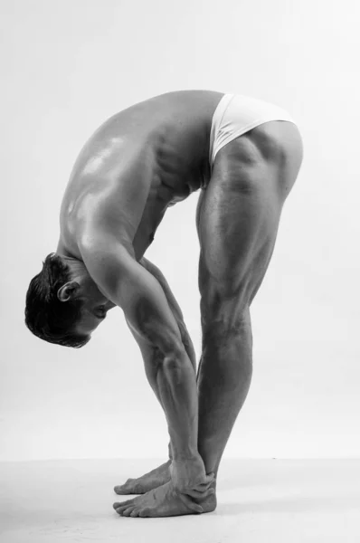 Fitness Mannelijk Model Studio — Stockfoto