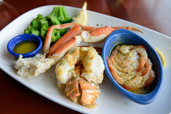 Cena combinada de mariscos — Foto de Stock