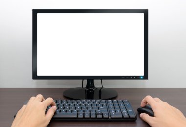 Blank computer monitor clipart