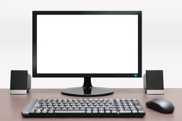 Zeitgemäßer Desktop-Computer — Stockfoto