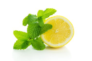 Lemon with mint clipart